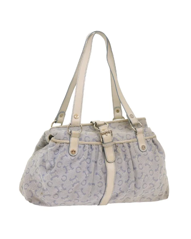Ride The Style Wave Canvas Shoulder Bag with Authentic Celine C Logo Design - Light Blue Everyday Elegance At Lower Prices Ride The Style Wave Canvas Shoulder Bag with Authentic Celine C Logo Design - Light Blue Everyday Elegance At Lower Prices