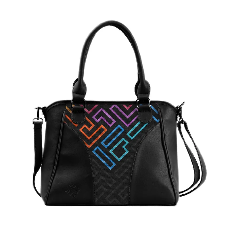 Exclusive Fashion Deals Black Ladies Leather Handbag Wall Candy Statement Handbags At Unbeatable Discounts