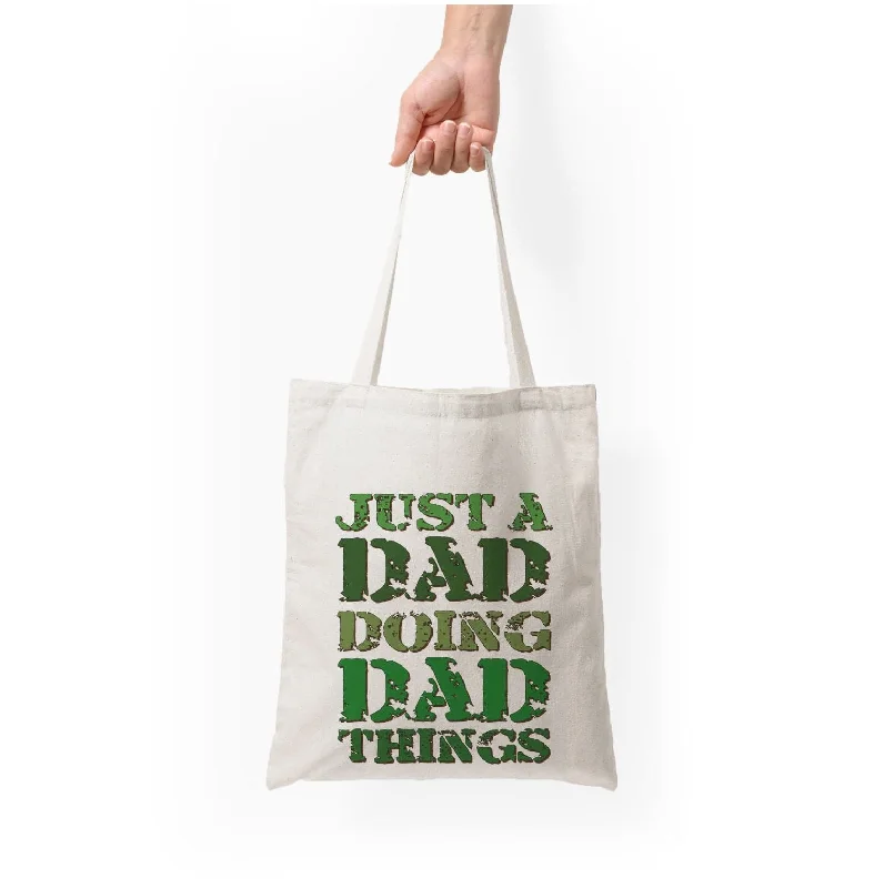 Chic Style Discounts Doing Dad Things - Fathers Day Tote Bag Trendy And Classic Bags Now At Unbeatable Discounts Chic Style Discounts Doing Dad Things - Fathers Day Tote Bag Trendy And Classic Bags Now At Unbeatable Discounts