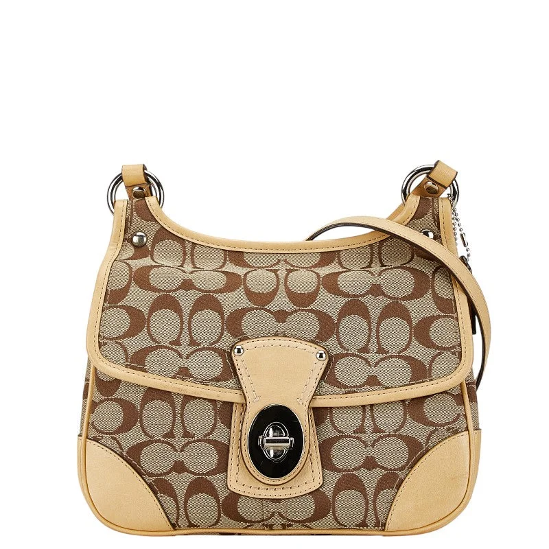 Lightweight And Functional Bags For Travel And Work Coach Signature Canvas Leather Crossbody Bag F13791 Everyday Bags, Budget-Friendly
