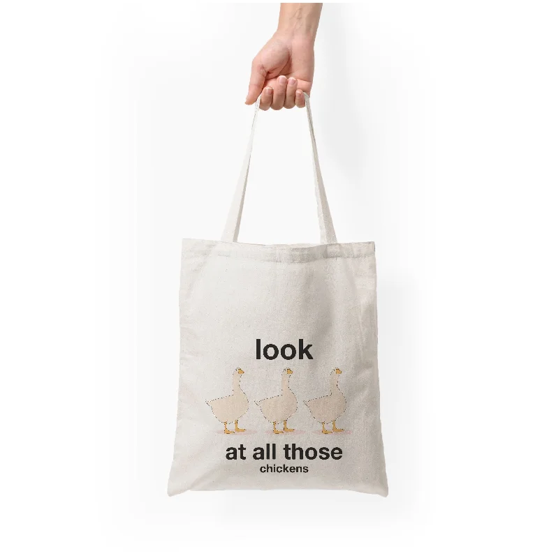 Fashion Sale Look At All Those Chickens - Memes Tote Bag Shoulder Bags, Best Deals Today Fashion Sale Look At All Those Chickens - Memes Tote Bag Shoulder Bags, Best Deals Today