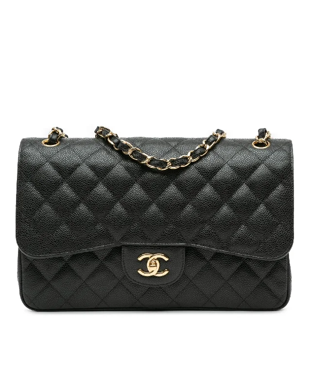 Discounted Designer Bags For Clearance Sale Jumbo Classic Caviar Double Flap Shoulder Bag with CC Turn-Lock Closure Fashionable Bags With Special Seasonal Offers Discounted Designer Bags For Clearance Sale Jumbo Classic Caviar Double Flap Shoulder Bag with CC Turn-Lock Closure Fashionable Bags With Special Seasonal Offers