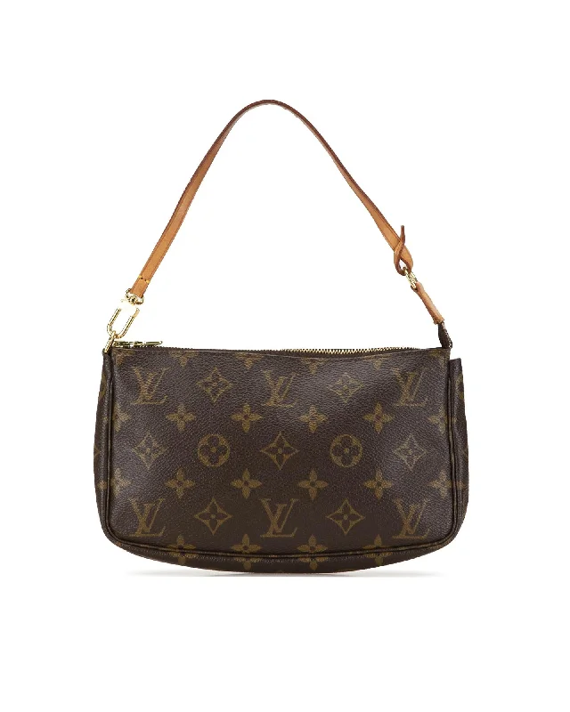 Fashion Sale Monogram Canvas Pochette with Vachetta Leather Strap Premium Handbags At Unbeatable Markdowns Fashion Sale Monogram Canvas Pochette with Vachetta Leather Strap Premium Handbags At Unbeatable Markdowns