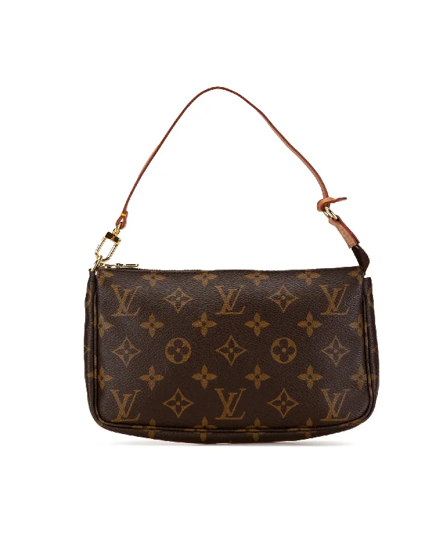 End-Of-Season Clearance Monogram Canvas Pochette with Vachetta Leather Handle Chic Shoulder Bags At Promotional Rates End-Of-Season Clearance Monogram Canvas Pochette with Vachetta Leather Handle Chic Shoulder Bags At Promotional Rates