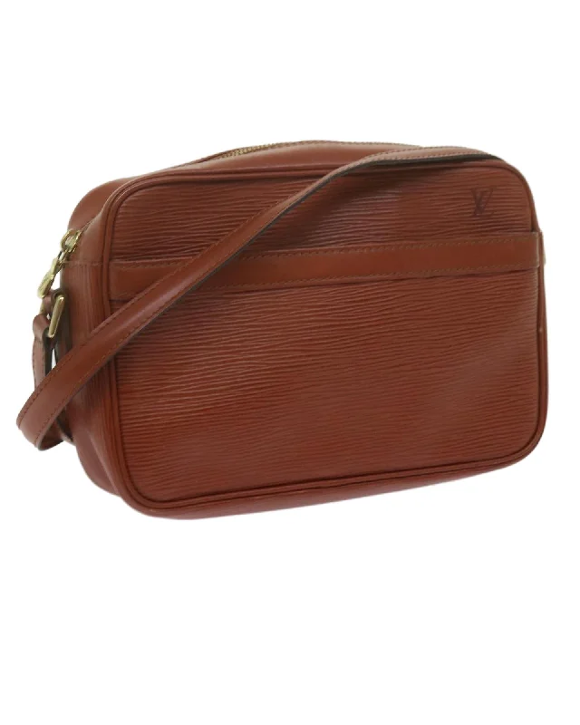 Stylish Bags For Fashion Bloggers Brown Epi Leather Shoulder Bag with Adjustable Strap - C Rank MI0975 Elegant Bags, Limited Stock Stylish Bags For Fashion Bloggers Brown Epi Leather Shoulder Bag with Adjustable Strap - C Rank MI0975 Elegant Bags, Limited Stock