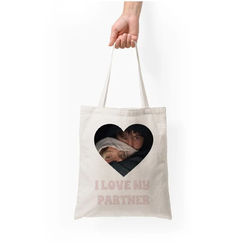Modish Fashion Discounts I Love My Partner - Personalised Couples Tote Bag Fashion Bags, Limited Offer Modish Fashion Discounts I Love My Partner - Personalised Couples Tote Bag Fashion Bags, Limited Offer