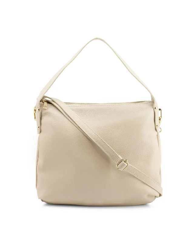 Chic & Cozy Collection Leather Shoulder Bag with Removable Strap - Made in Italy Trendy Purses With Limited-Time Offers