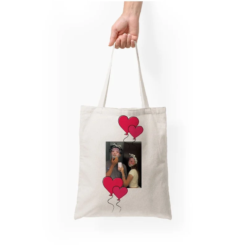 On-Trend Fashion Offers Heart Balloons - Personalised Couples Tote Bag Statement Bags, Shop Today On-Trend Fashion Offers Heart Balloons - Personalised Couples Tote Bag Statement Bags, Shop Today