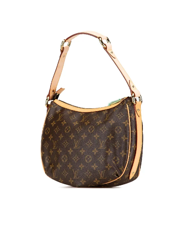 Fashion Sale Monogram Canvas Shoulder Bag with Vachetta Leather Trim and Front Flap Pocket Trendy Totes, Shop & Save Fashion Sale Monogram Canvas Shoulder Bag with Vachetta Leather Trim and Front Flap Pocket Trendy Totes, Shop & Save