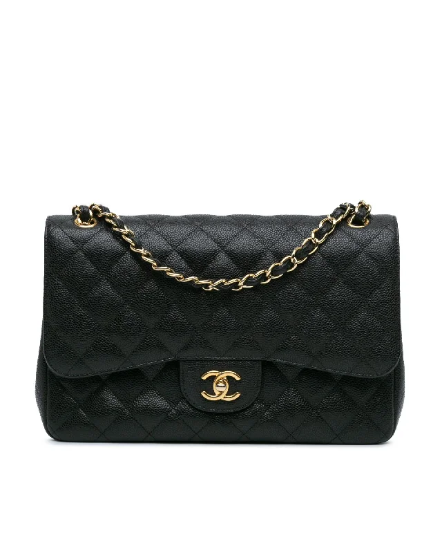 Hot Items Jumbo Classic Caviar Double Flap Shoulder Bag with Chain Straps and Turn-lock Closure Don't Miss Out – Handbag Discounts Hot Items Jumbo Classic Caviar Double Flap Shoulder Bag with Chain Straps and Turn-lock Closure Don't Miss Out – Handbag Discounts