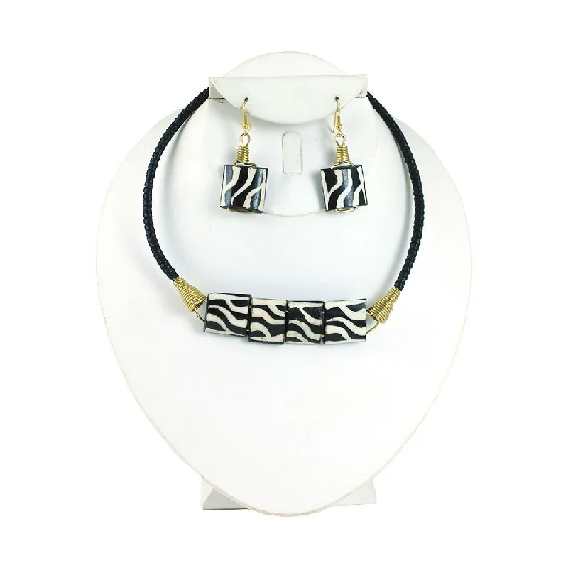 Inspired Bags For Luxury Fashion Lovers Kenyan Cow Bone Choker and Earring Set Stylish And Functional Bags Now At Reduced Rates
