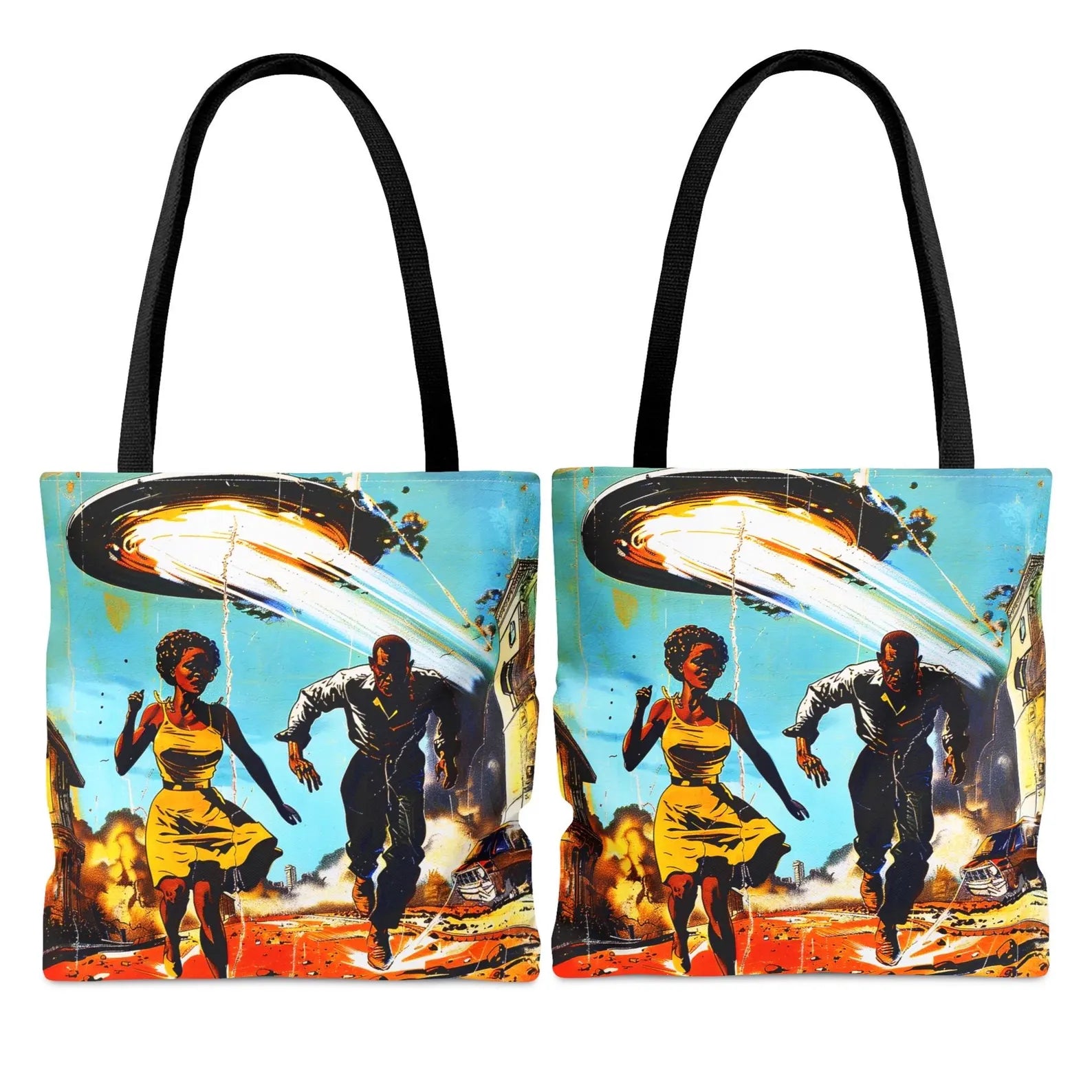 Seasonal Clearance Bags For Summer, Winter, Etc. Alien Invasion Tote Bag Unmissable Deals On Trendy Handbags Seasonal Clearance Bags For Summer, Winter, Etc. Alien Invasion Tote Bag Unmissable Deals On Trendy Handbags