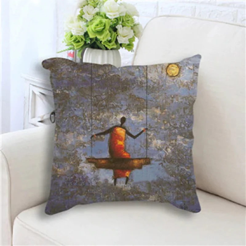 New In This Season Woman on Swing Pillow Cover Fashion Bags, Limited Offer