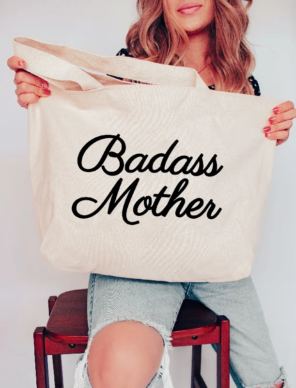 Urban Elegance Deals Badass Mother Cursive XL Tote Bag Upgrade Your Look With Our Exclusive Bag Deals Urban Elegance Deals Badass Mother Cursive XL Tote Bag Upgrade Your Look With Our Exclusive Bag Deals
