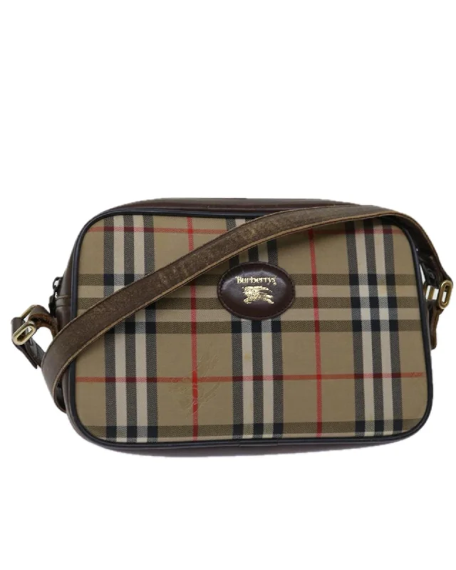 Flash Sale Starts Beige Canvas Shoulder Bag with Nova Check Pattern Must-Have Bags With Big Savings Flash Sale Starts Beige Canvas Shoulder Bag with Nova Check Pattern Must-Have Bags With Big Savings