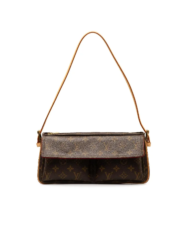 Tote Bag For Office Use Monogram Canvas Shoulder Bag with Flap Pockets Flash Sale On Handbags