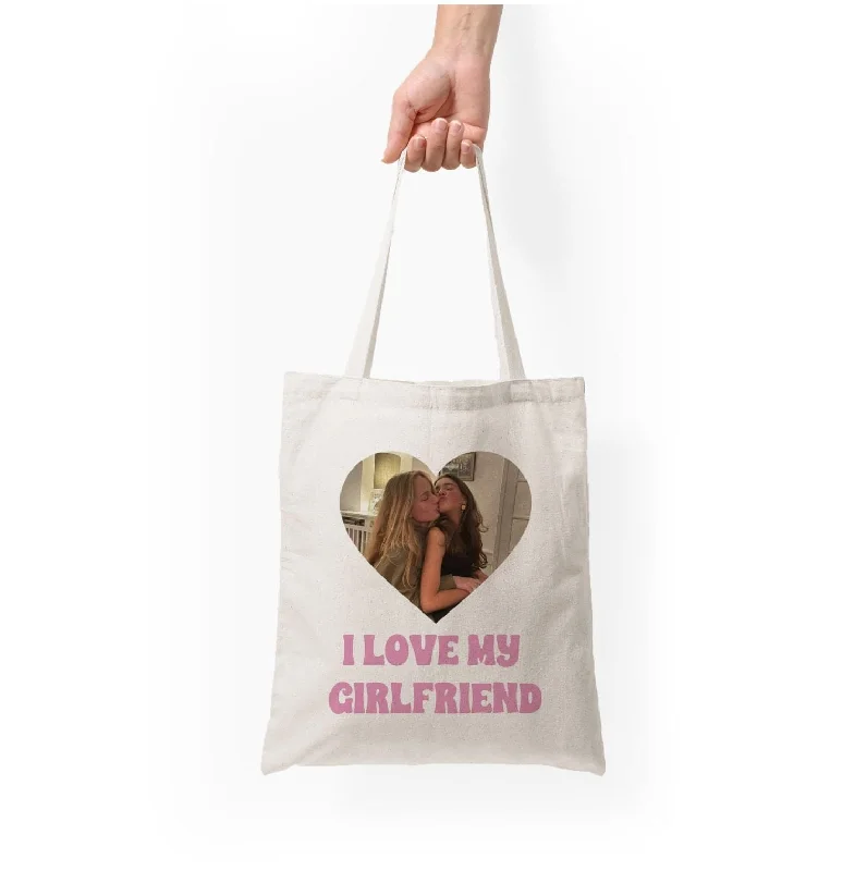 Feminine Style Promotions I Love My Girlfriend - Personalised Couples Tote Bag Designer Bags At Low Prices Feminine Style Promotions I Love My Girlfriend - Personalised Couples Tote Bag Designer Bags At Low Prices