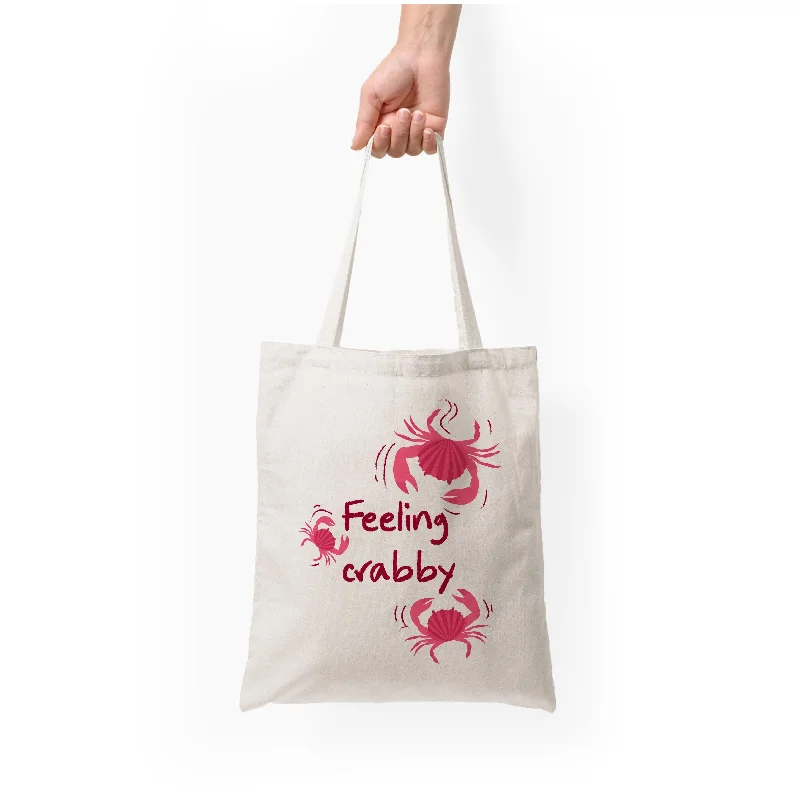 Limited Stock, Big Sale Feeling Crabby - Sealife Tote Bag Fashion Bags With Huge Discounts Limited Stock, Big Sale Feeling Crabby - Sealife Tote Bag Fashion Bags With Huge Discounts