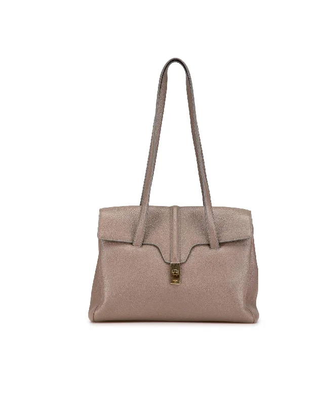 Bags For Playful And Chic Styles Grained Calfskin Soft Shoulder Bag with Turn-Lock Closure Trendy Bags, Huge Savings Bags For Playful And Chic Styles Grained Calfskin Soft Shoulder Bag with Turn-Lock Closure Trendy Bags, Huge Savings