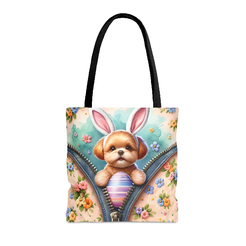 Romantic Valentine's Day Bags With Promotions Tote Bag, Easter, Cute Dog with Bunny Ears, Personalised/Non-Personalised Tote bag Premium Handbags At Unbeatable Markdowns Romantic Valentine's Day Bags With Promotions Tote Bag, Easter, Cute Dog with Bunny Ears, Personalised/Non-Personalised Tote bag Premium Handbags At Unbeatable Markdowns