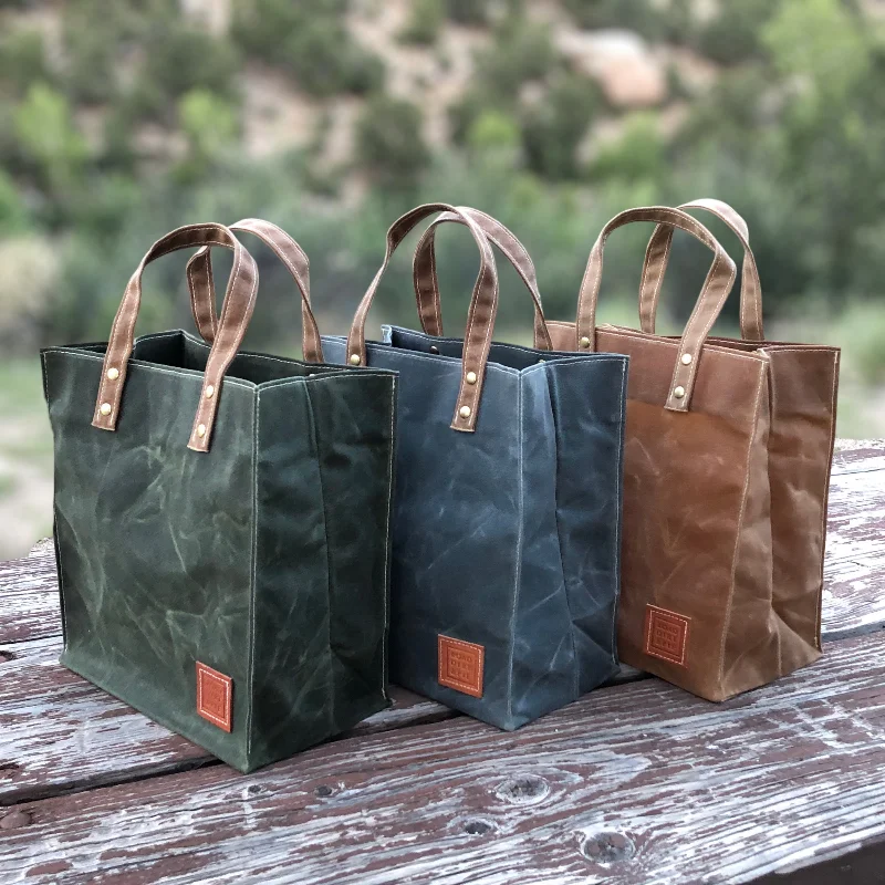 Eco-Friendly Bags For Sustainable Fashion Lovers Small Waxed Canvas Tote Bag - All Color Options Fashionable Handbags At Must-Have Prices Eco-Friendly Bags For Sustainable Fashion Lovers Small Waxed Canvas Tote Bag - All Color Options Fashionable Handbags At Must-Have Prices