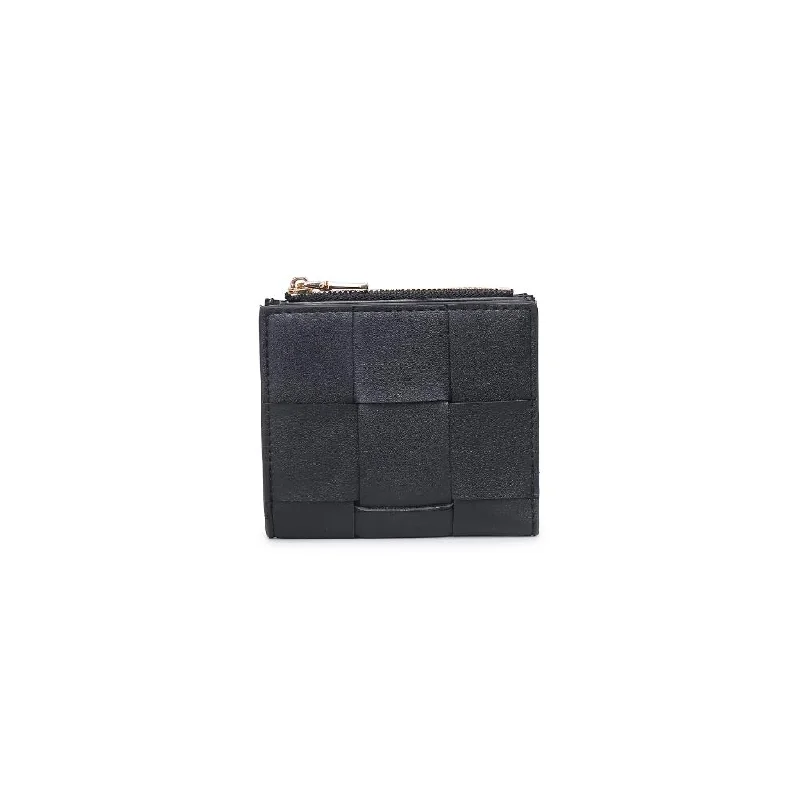 Amelie Woven Card Holder- Black