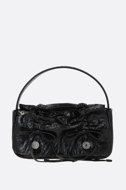 Multipocket micro crinkled leather handbag Handbag Deals You'll Love