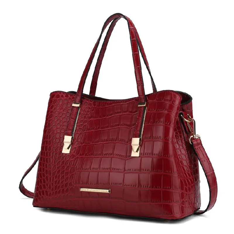 Aurelia Crocodile Embossed Vegan Leather Women’s Tote Bag Premium Quality Bags, Budget Prices Aurelia Crocodile Embossed Vegan Leather Women’s Tote Bag Premium Quality Bags, Budget Prices