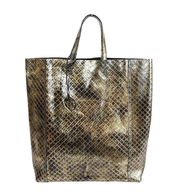 Bottega Veneta Women's Gold / Black Leather Intrecciomirage Tote Bag 298778 Your Perfect Bag At The Perfect Price Bottega Veneta Women's Gold / Black Leather Intrecciomirage Tote Bag 298778 Your Perfect Bag At The Perfect Price