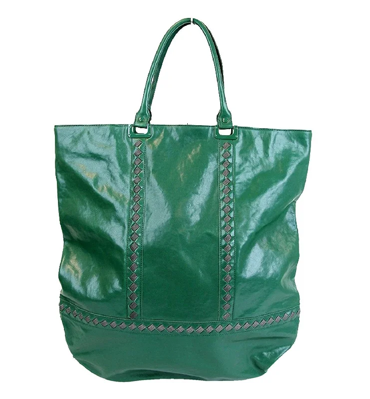 Bottega Veneta Unisex Green Leather Woven Detail Tote Bag 296558 Luxury Meets Affordability – Shop Stunning Bags Now Bottega Veneta Unisex Green Leather Woven Detail Tote Bag 296558 Luxury Meets Affordability – Shop Stunning Bags Now