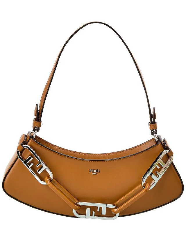 Fendi O-Lock Swing Leather Hobo Bag Sleek And Stylish Handbags At Lower Prices