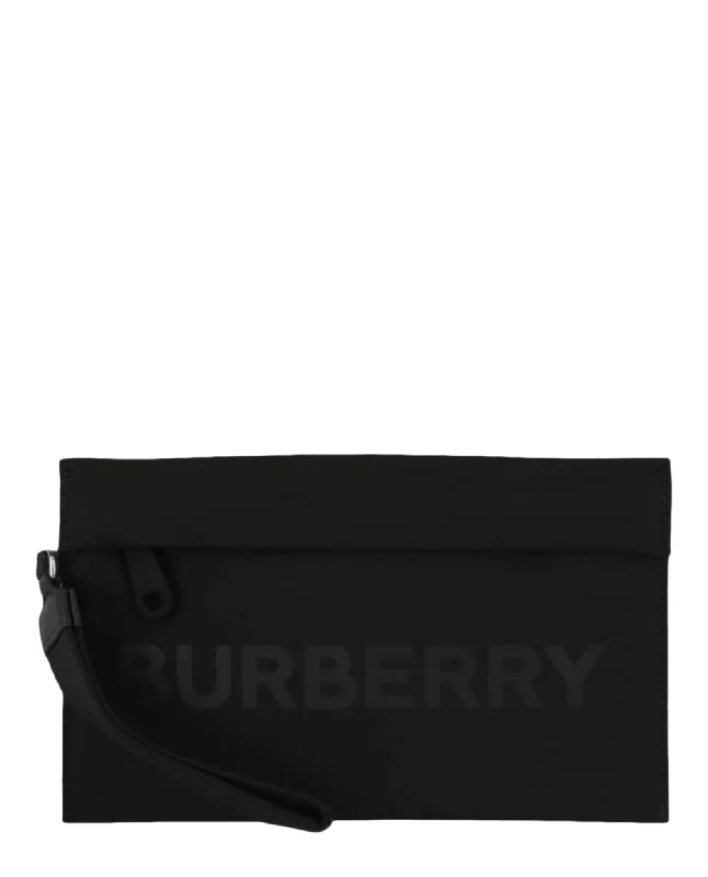 Burberry Womens Logo Nylon Pouch Luxury Totes At The Lowest Prices Of The Season