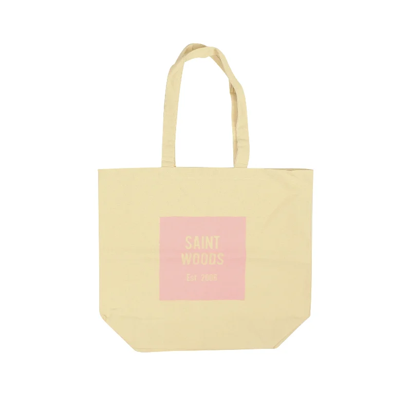 Saintwoods PINK SW & OC TOTE PINK ON CANVAS Trendy Purses, Limited Offer
