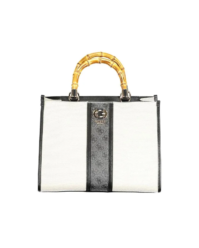 Guess Jeans Cotton Handbag with Multiple Compartments and Adjustable Strap Stylish Bags At Unbeatable Prices – Shop Now