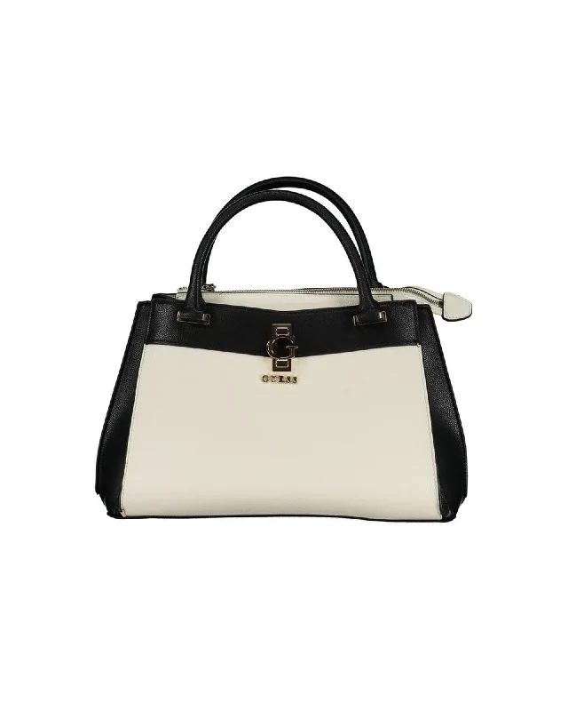 Guess Jeans Polyethylene Handbag with Multiple Compartments and Handles Stylish And Durable Handbags At Great Value Guess Jeans Polyethylene Handbag with Multiple Compartments and Handles Stylish And Durable Handbags At Great Value