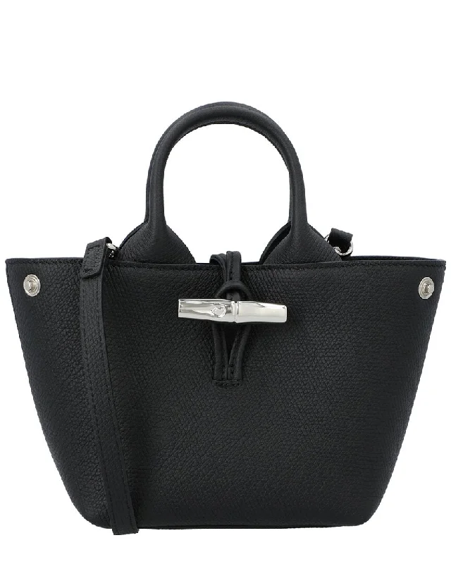 Longchamp Roseau Leather Top Handle Bag Trendy And Timeless Handbags Now On Sale