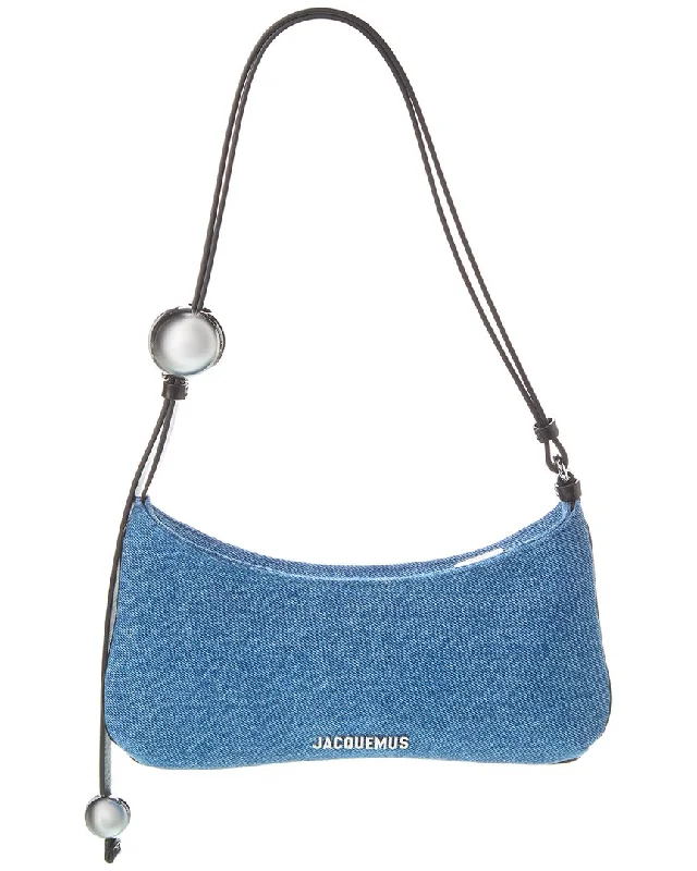 Jacquemus Le Bisou Perle Denim & Leather Hobo Bag Stylish Totes With Special Discounts Jacquemus Le Bisou Perle Denim & Leather Hobo Bag Stylish Totes With Special Discounts