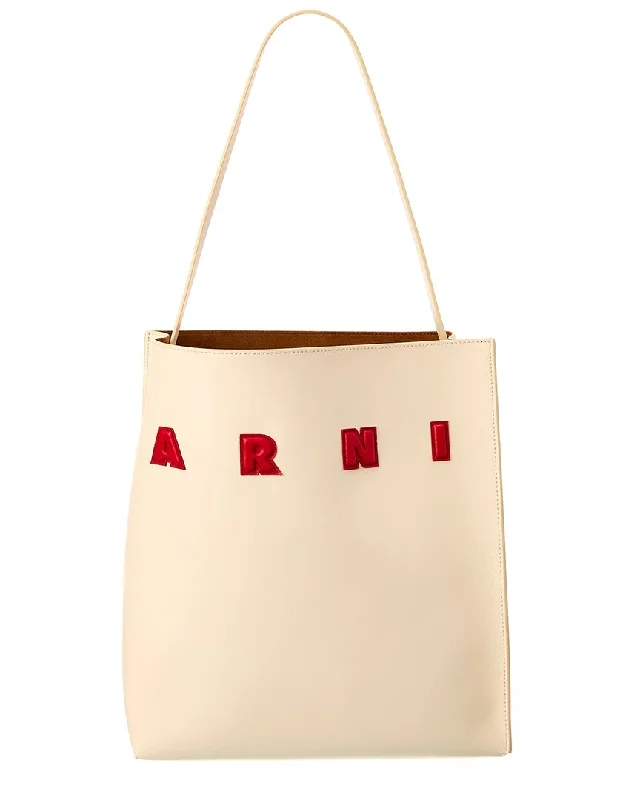 Marni Museo Leather Tote Flash Sale On Designer Bags