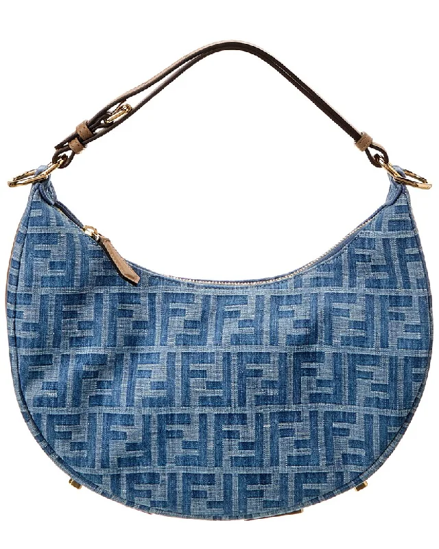 Fendi Fendigraphy Small Ff Denim & Leather Hobo Bag Premium Handbags At Exclusive Prices Fendi Fendigraphy Small Ff Denim & Leather Hobo Bag Premium Handbags At Exclusive Prices