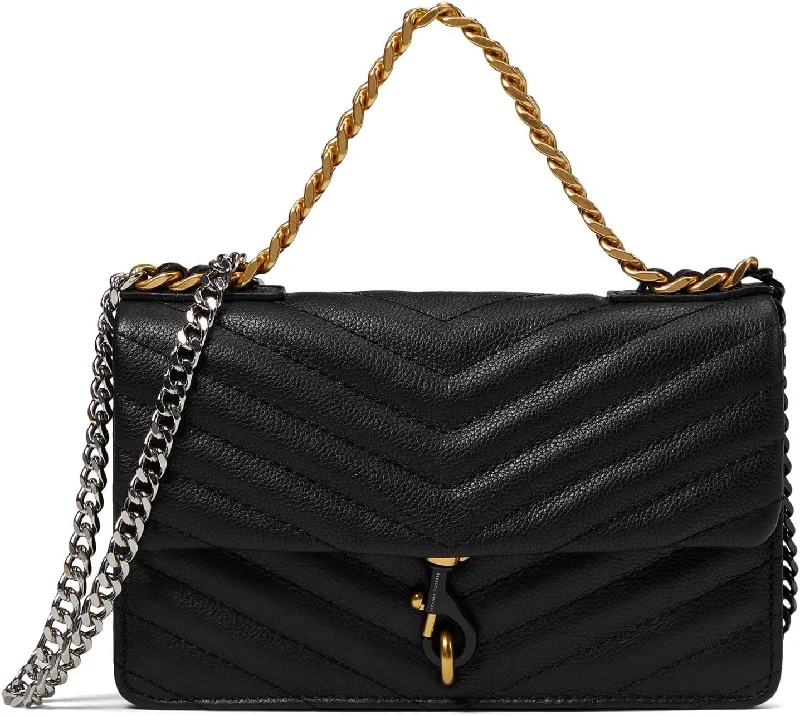 Rebecca Minkoff Women's Edie Mini Crosbody on a Chain, Black