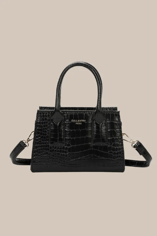 Black Top Handle Petite Tote Iconic Handbags At Unbeatable Prices