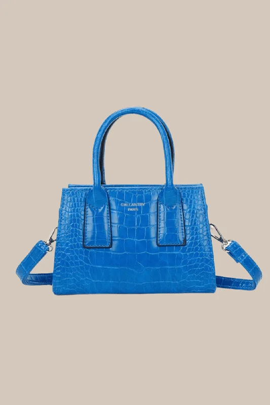 Blue Top Handle Petite Tote Chic Shoulder Bags At Promotional Rates