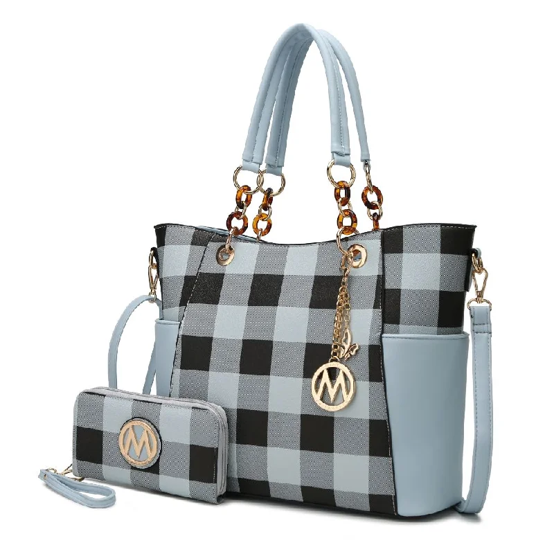 Bonita Checker Tote Handbag for Women's Stylish And Durable Handbags At Great Value