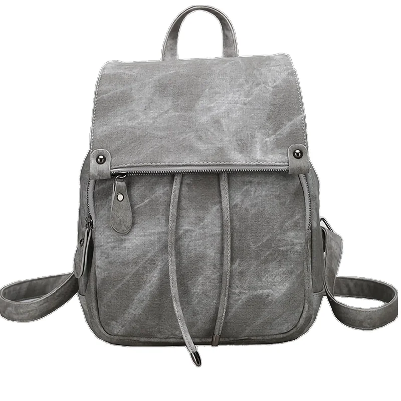 Chloe Butter Vegan Leather Flap Top Draw String Backpack Gray Affordable Luxury With Top-Quality Handbags Chloe Butter Vegan Leather Flap Top Draw String Backpack Gray Affordable Luxury With Top-Quality Handbags