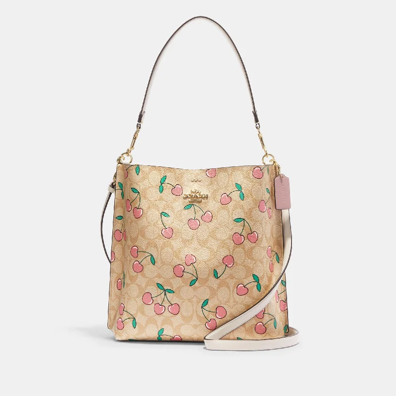 Coach Outlet Mollie Bucket Bag In Signature Canvas With Heart Cherry Print Everyday Bags At Wallet-Friendly Prices Coach Outlet Mollie Bucket Bag In Signature Canvas With Heart Cherry Print Everyday Bags At Wallet-Friendly Prices