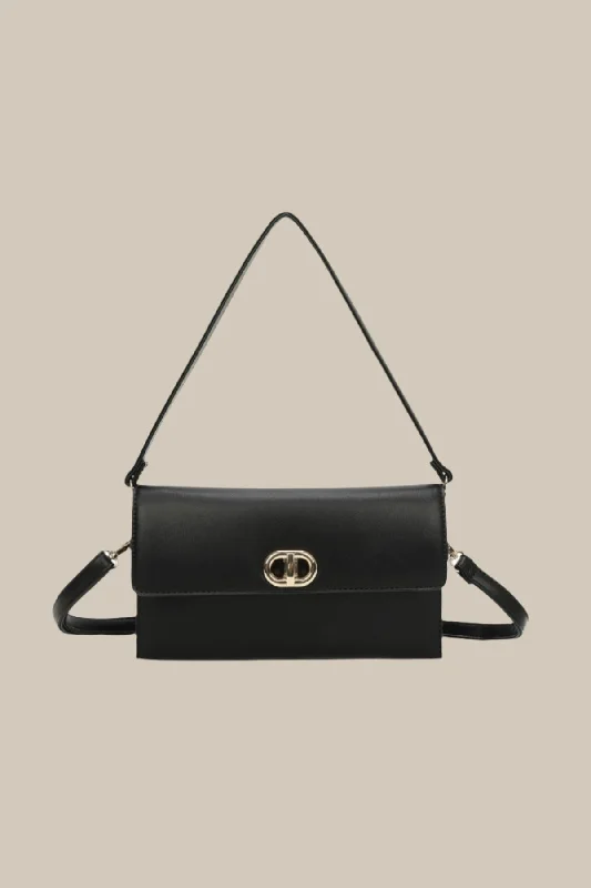 Gold Clasp Envelop Bag in Black Fashionable Bags At Must-Have Prices