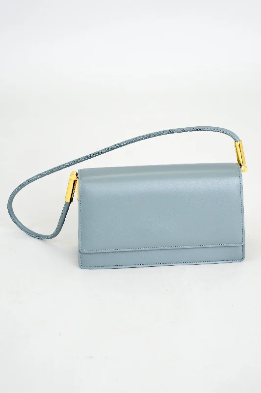 Lina Bag, Grey/Blue, Leather Stylish Bags, Unbeatable Prices