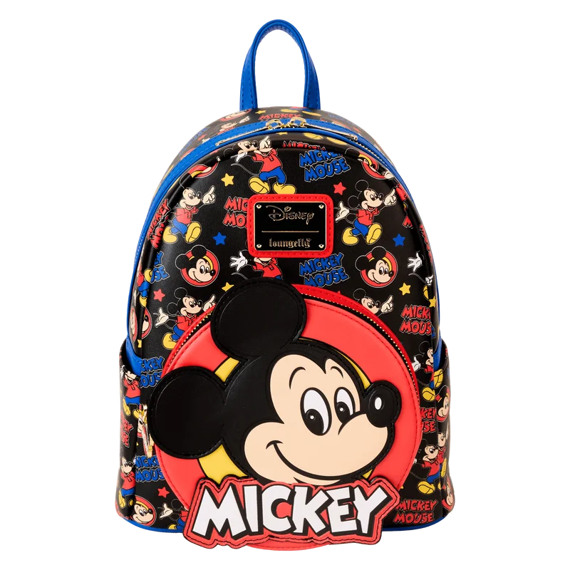 Loungefly Mickey Mouse Classic All-Over Print Mini Backpack Premium Handbags With A Touch Of Elegance Loungefly Mickey Mouse Classic All-Over Print Mini Backpack Premium Handbags With A Touch Of Elegance