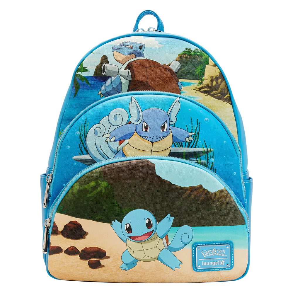 Loungefly Pokemon Squirtle Evolution Triple Pocket Backpack Fashionable Bags With Special Seasonal Offers Loungefly Pokemon Squirtle Evolution Triple Pocket Backpack Fashionable Bags With Special Seasonal Offers