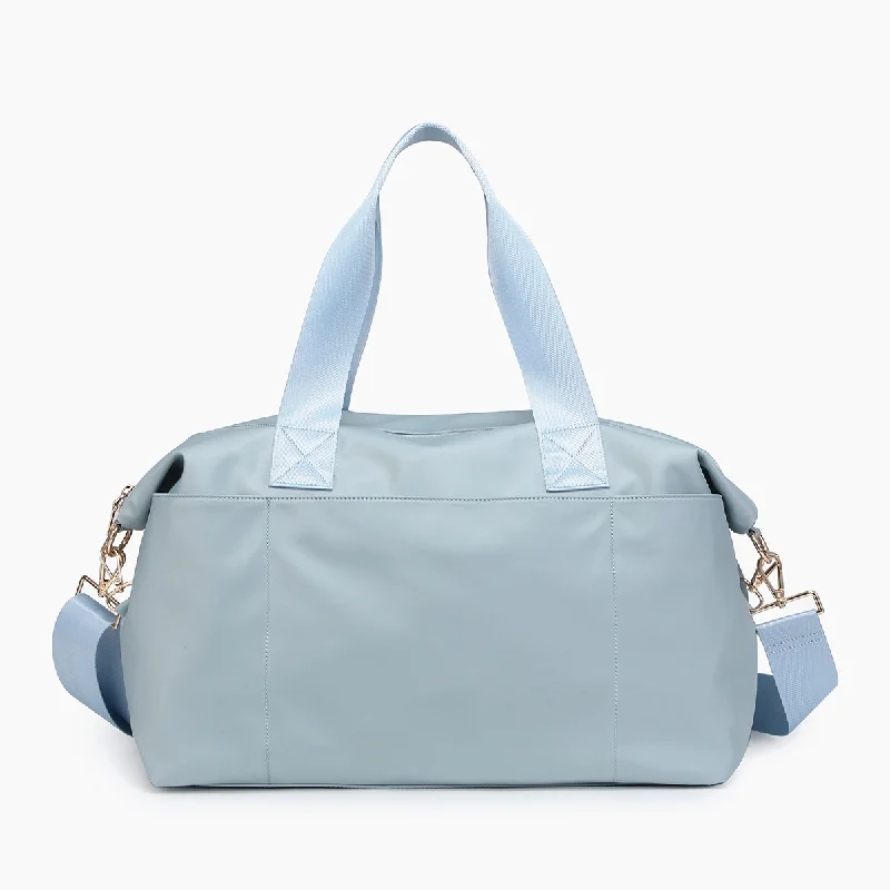 Sadie Nylon Weekender - Grey Blue